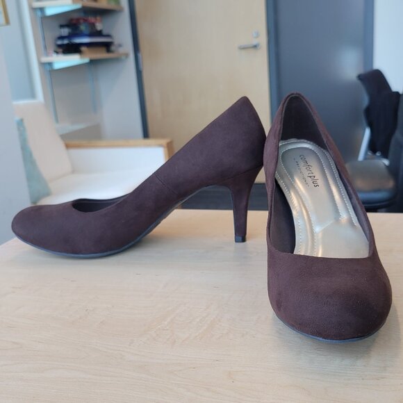 Comfort Plus by Predictions Dark Brown Pumps - Picture 1 of 7